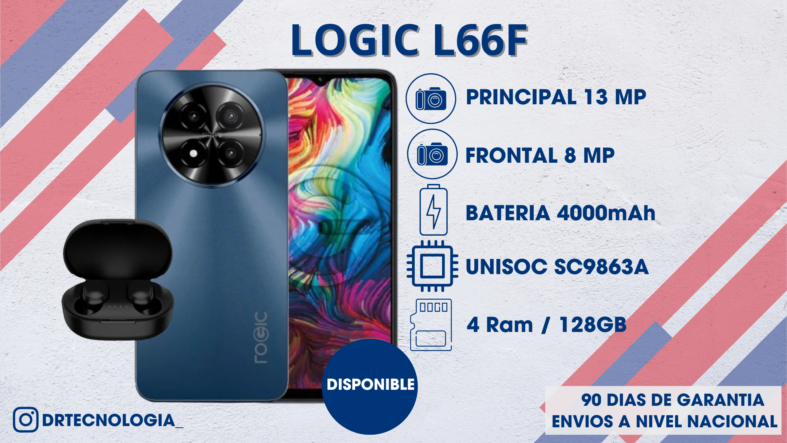 TELEFONO LOGIC L66F 4/128GB 